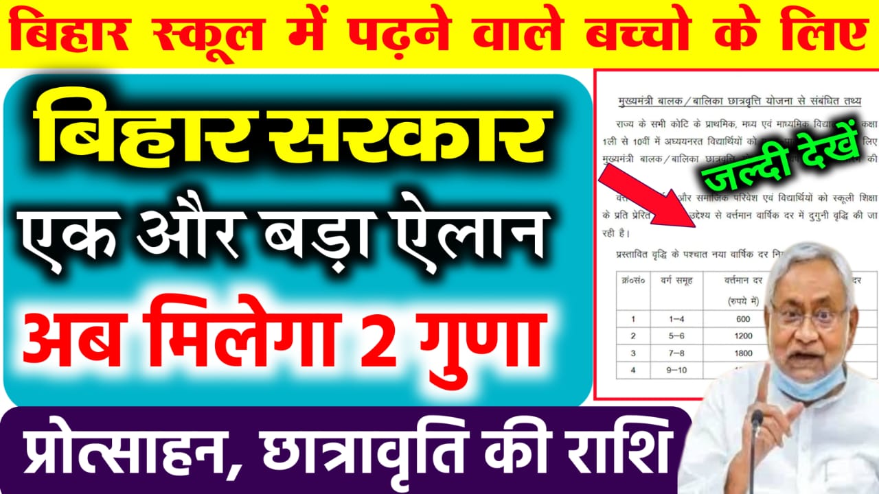 Bihar School Scholarship Double Payment Rule 2025
