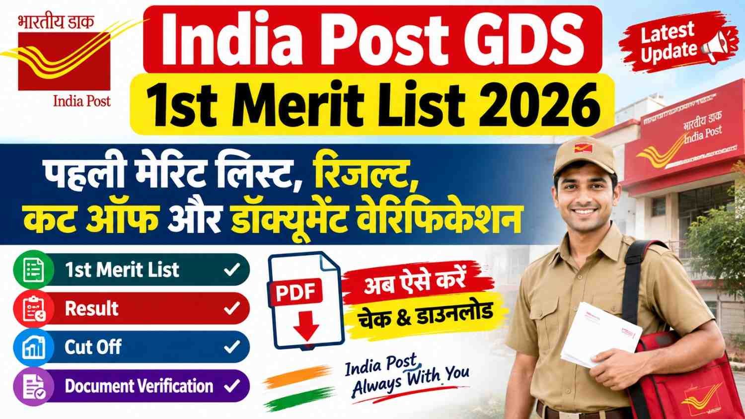 India Post GDS 1st Merit List 2026
